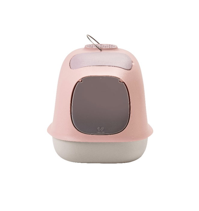 United Pets Arenero para Gatos Cubierto Minú Gris/Rosa 40x50 cm