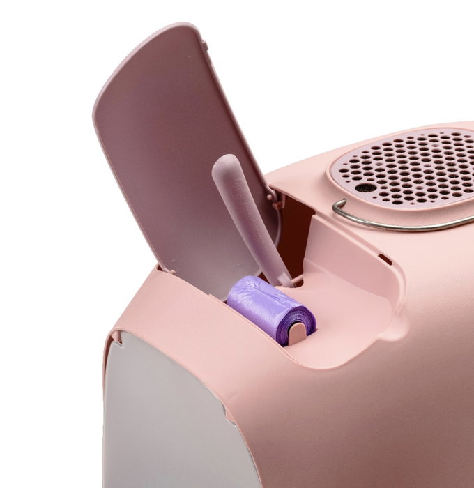 United Pets Arenero para Gatos Cubierto Minú Gris/Rosa 40x50 cm