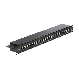 DeLOCK Patchpanel 24 Puertos Cat.6 Negro 43298