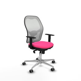 PIQUERAS Y CRESPO Silla de oficina Jorquera Rosa y Blanco