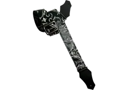 GETM Correa Guitarra Bajo Stenson Black Ajustable Hasta 165cm Polipiel Nailon Piel Negro