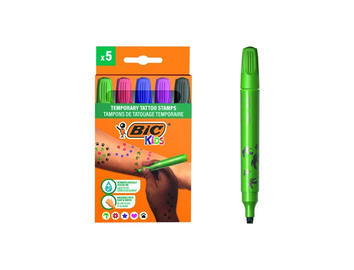 BIC Estuche de Tatuajes Temporales Kids con 5 Sellos
