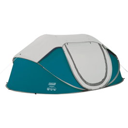 Coleman Galiano 4 FastPitch Pop Up Tienda de Campaña Desplegable para 4 Personas, Verde/Gris