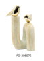 DKD Home Decor Figura de Porcelana Pajaros Dorado y Marfil