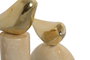 DKD Home Decor Figura de Porcelana Pajaros Dorado y Marfil