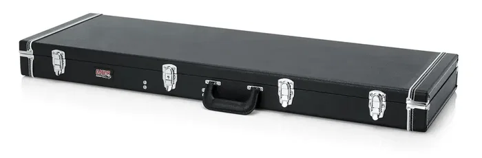 Gator Deluxe Wood Estuche de madera para bajo eléctrico - Negro Gator Deluxe Wood Estuche de madera para bajo eléctrico - Negro