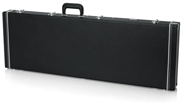 Gator Deluxe Wood Estuche de madera para bajo eléctrico - Negro Gator Deluxe Wood Estuche de madera para bajo eléctrico - Negro