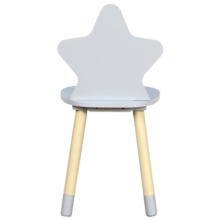 Home Deco Kids Silla Infantil Estrella Gris 28x27 cm h.54 cm
