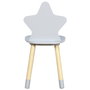 Home Deco Kids Silla Infantil Estrella Gris 28x27 cm h.54 cm