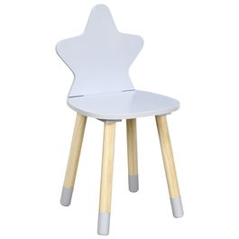 Home Deco Kids Silla Infantil Estrella Gris 28x27 cm h.54 cm