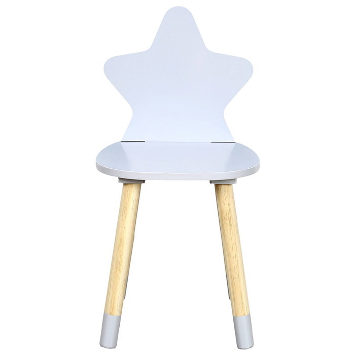 Home Deco Kids Silla Infantil Estrella Gris 28x27 cm h.54 cm