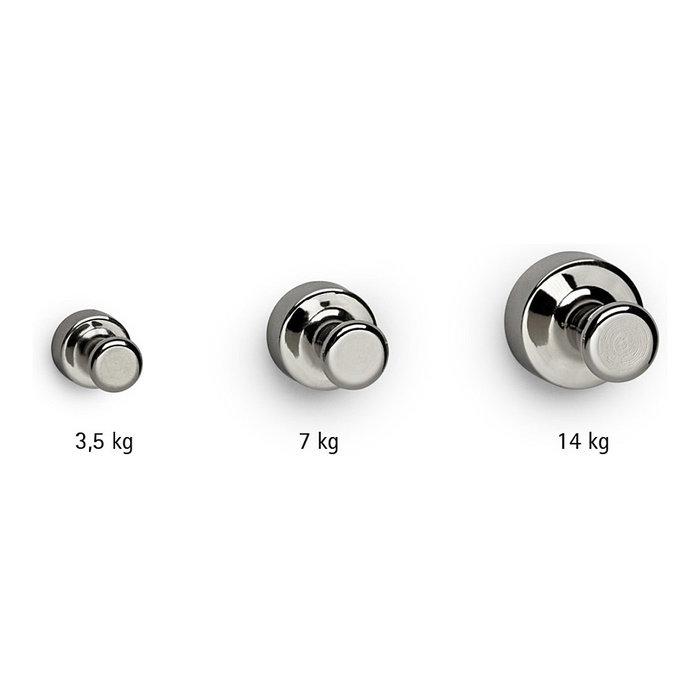 Maul Pack de 5 Imanes Cónicos de Neodimio de 12 mm, Plata