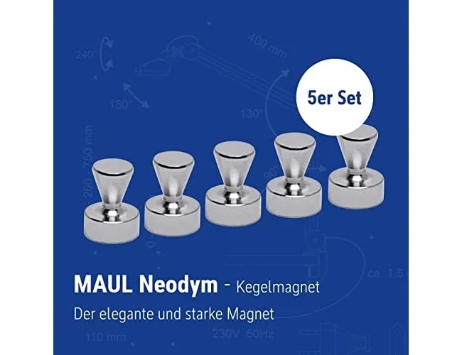 Maul Iman cónico de neodimio de 12 mm, pack de 5 unidades