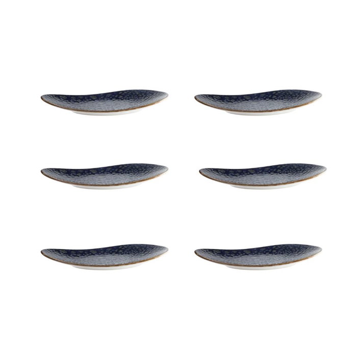 Summa Moon Blue Plato Oval Azul (Set de 6) 26x15x3 cm Summa Moon Blue Plato Oval Azul (Set de 6) 26x15x3 cm