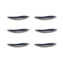Summa Moon Blue Plato Oval Azul (Set de 6) 26x15x3 cm