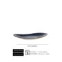 Summa Moon Blue Plato Oval Azul (Set de 6) 26x15x3 cm