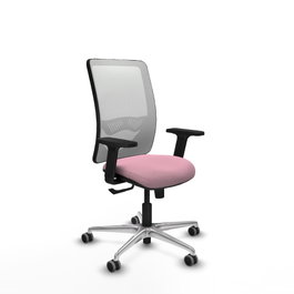 PIQUERAS Y CRESPO Silla de oficina Zulema Rosa y Blanco