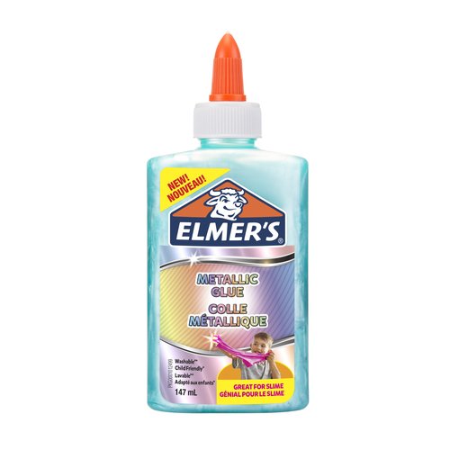 Cola Elmer´S Slime Metalico Lavable 147 Ml Azul Pizarra (Set de 3)