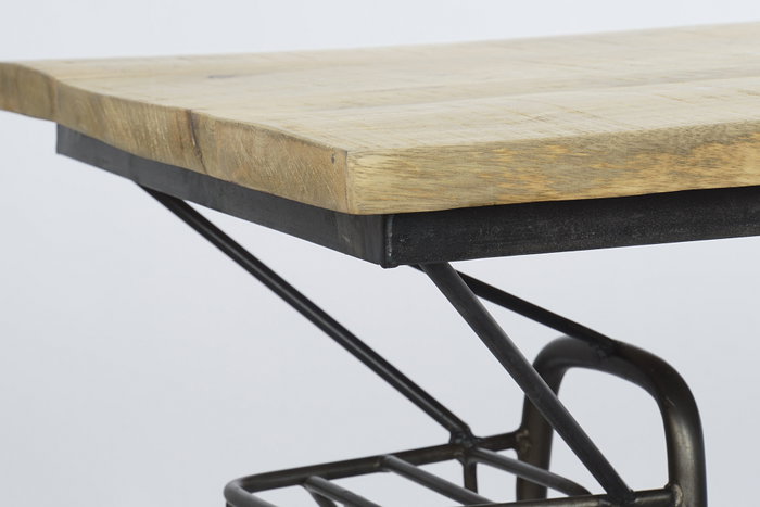 DKD Home Decor Botellero Metal Mango MOTO Negro