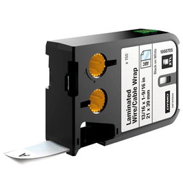 Dymo Etiquetas para cables XTL Vinilo Negro sobre Blanco 21x39mm