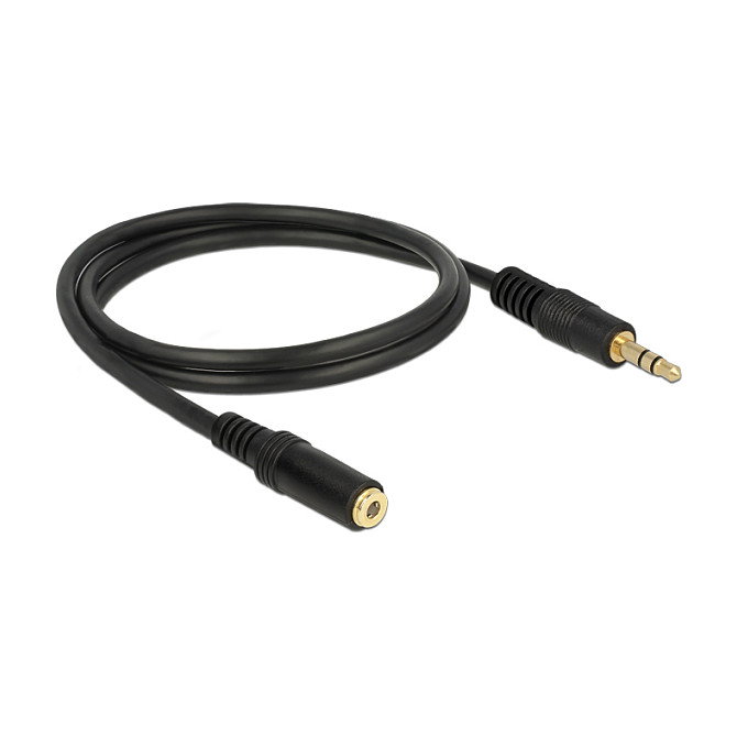 DeLOCK Cable de Audio 3,5 mm Macho a Hembra 1 m Negro DeLOCK Cable de Audio 3,5 mm Macho a Hembra 1 m Negro