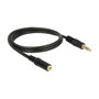DeLOCK Cable de Audio 3,5 mm Macho a Hembra 1 m Negro
