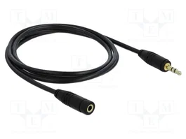 DeLOCK Cable de extensión de audio 3,5 mm Macho a Hembra, 1 m, Negro
