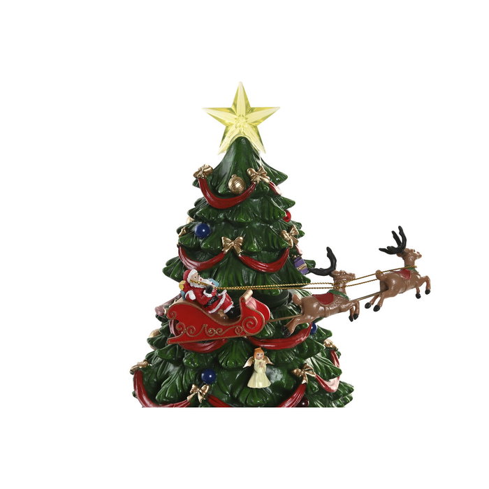 DKD Home Decor Árbol de Navidad Tradicional Multicolor con Movimiento Musical y LED