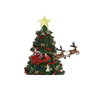 DKD Home Decor Árbol de Navidad Tradicional Multicolor con Movimiento Musical y LED