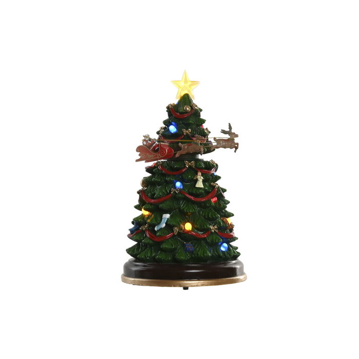 DKD Home Decor Árbol de Navidad Tradicional Multicolor con Movimiento Musical y LED
