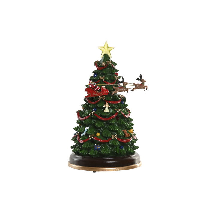 DKD Home Decor Árbol de Navidad Tradicional Multicolor con Movimiento Musical y LED