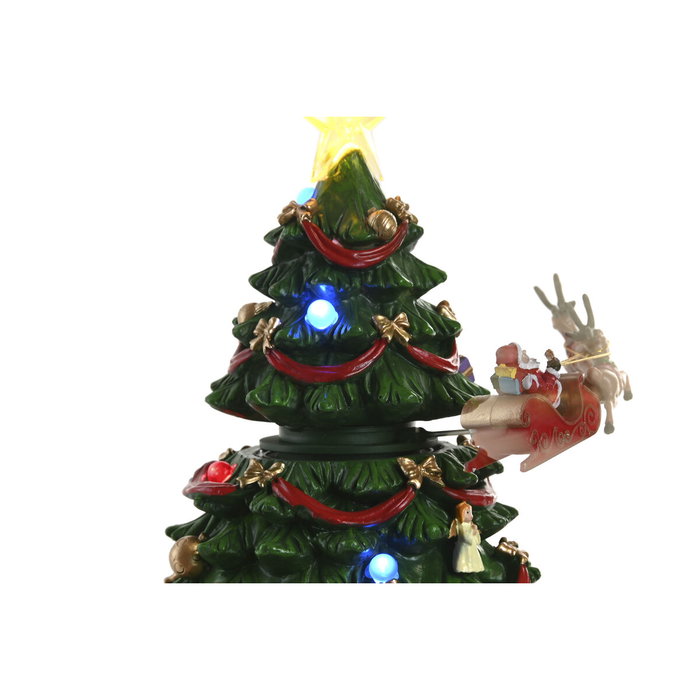 DKD Home Decor Árbol de Navidad Tradicional Multicolor con Movimiento Musical y LED