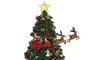 DKD Home Decor Árbol Navidad Tradicional Multicolor 20 x 33 x 20 cm con Movimiento Musical y LED