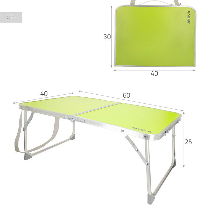 Aktive Mesa plegable aluminio verde