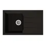 Stradour STR3660428008308 Fregadero Resina BMC Negro Encastrable Alineo 1C 81 x 50 cm