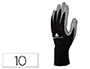 Deltaplus Guantes de punto poliester palma de nitrilo para mecanica grasas aceites negro-gris talla 10