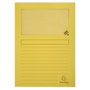 Exacompta Paquete de 25 subcarpetas con ventana amarillo claro A4