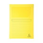 Exacompta Paquete de 25 subcarpetas con ventana amarillo claro A4