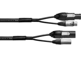 Cordial Cable Híbrido XLR 5 Puntos + Powercon True1 2.5 Mm² - 3M