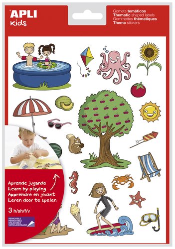 Gomets Apli Tematicos Bolsa 3H Removibles Verano 72 Uds. (11615) (Set de 5) Gomets Apli Tematicos Bolsa 3H Removibles Verano 72 Uds. (11615) (Set de 5)