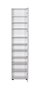 Hanah Home SHC-510-BB-1 Zapatero Blanco con Espejo y Múltiples Estantes, 45x187x36 cm