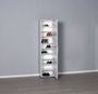 Hanah Home SHC-510-BB-1 Zapatero Blanco con Espejo y Múltiples Estantes, 45x187x36 cm