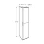 Hanah Home SHC-510-BB-1 Zapatero Blanco con Espejo y Múltiples Estantes, 45x187x36 cm