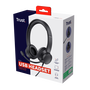 Trust Ayda Auriculares Supraaurales USB con Micrófono Negro