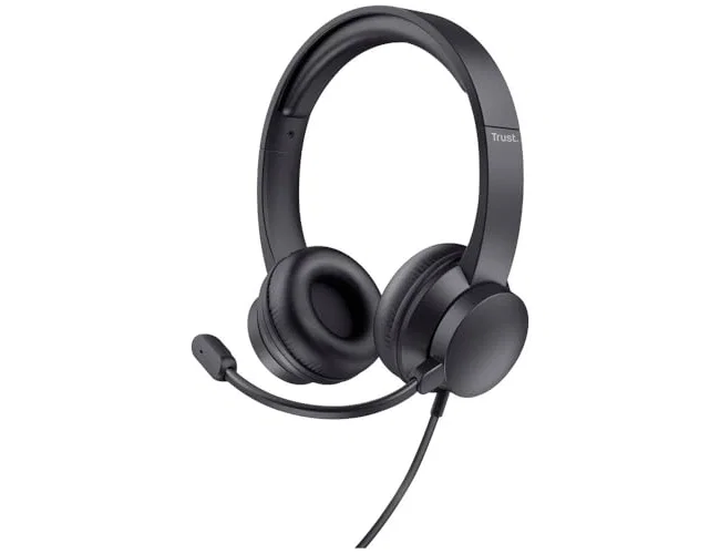 Trust Ayda Auriculares USB Supraaurales con Micrófono Negro