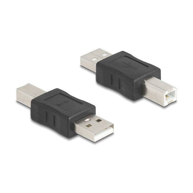 DeLOCK Adaptador USB 2.0 de USB Type-A macho a USB Type-B macho, Negro DeLOCK Adaptador USB 2.0 de USB Type-A macho a USB Type-B macho, Negro