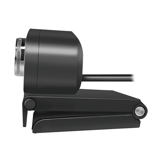 LogiLink Webcam 1080p FHD con Doble Micrófono y Ángulo de 100°, Negro