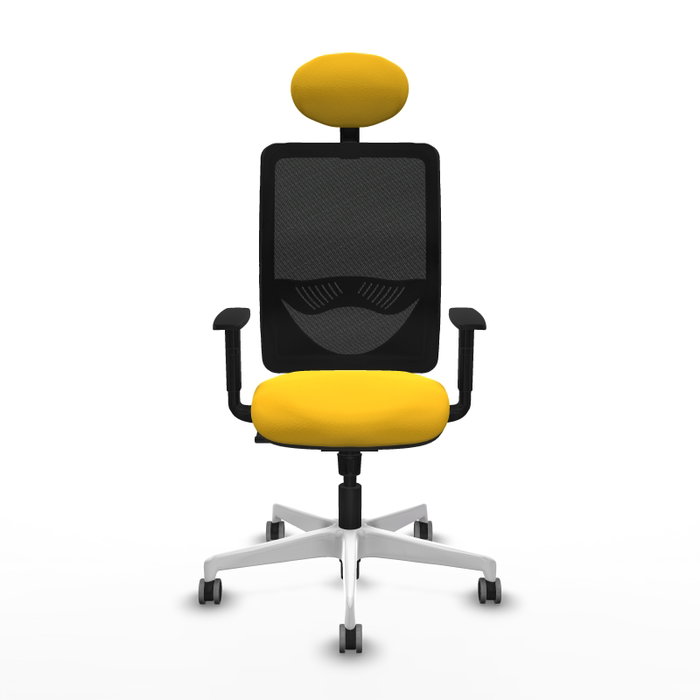 PIQUERAS Y CRESPO Silla de oficina Zulema con mecanismo Sincro, Amarillo y Negro PIQUERAS Y CRESPO Silla de oficina Zulema con mecanismo Sincro, Amarillo y Negro