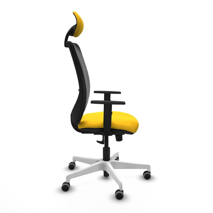 PIQUERAS Y CRESPO Silla de oficina Zulema con mecanismo Sincro, Amarillo y Negro PIQUERAS Y CRESPO Silla de oficina Zulema con mecanismo Sincro, Amarillo y Negro