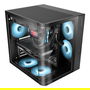 Mars Gaming MCCURV Caja Ordenador ATX Semitorre Gaming con Cristal Templado Curvo y 4 Ventiladores FRGB, Negro - Compatible ATX/Micro-ATX/Mini-ITX
